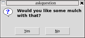 Screen shot of askquestion.